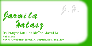 jarmila halasz business card